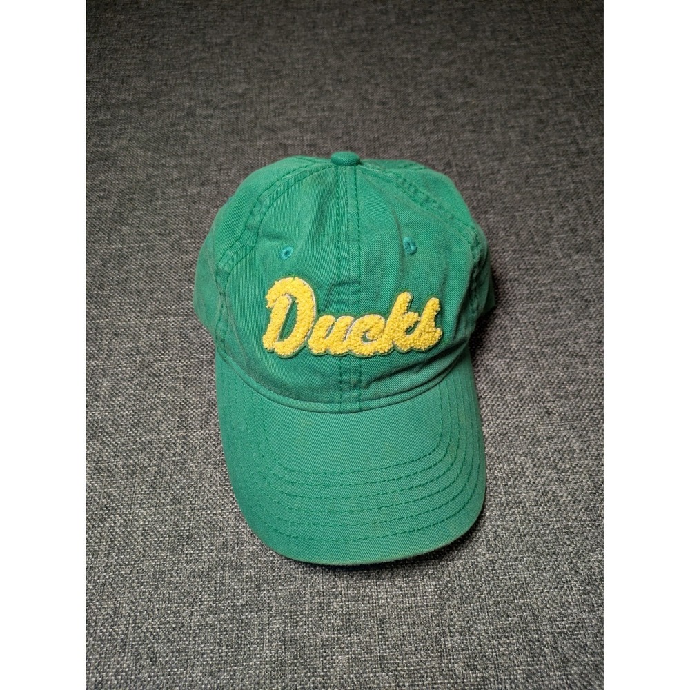 Vintage Oregon‎ Ducks University Hat Adjustable Green Yellow Spell out logo NCAA